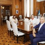 Cristina Kirchner recibió a Rafael Correa y Gabriela Rivadeneira en el Senado