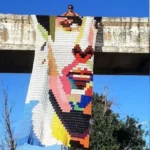 Locura por Messi: tejieron un tapiz gigante con el rostro del capitán argentino
