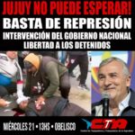 Organizaciones sindicales se movilizan para pedir la intervención del Gobierno nacional en Jujuy
