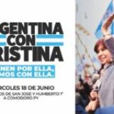 El peronismo prepara una masiva marcha para acompañar a Cristina Kirchner a Comodoro Py